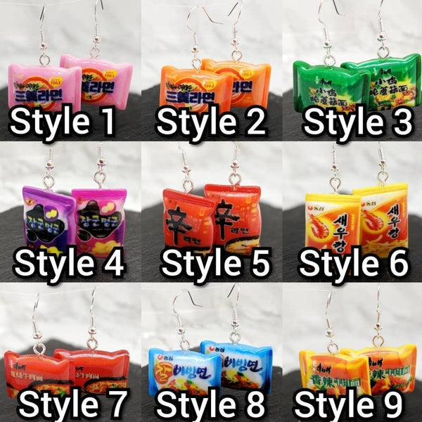Ramen Noodle Packet Earrings (Taste of Asia Collection)
