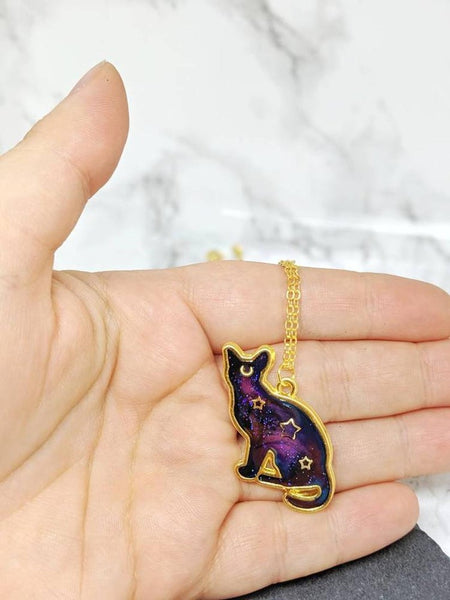 Galaxy Space Cat Pendant Necklace 17 (Galaxy Cats Collection)