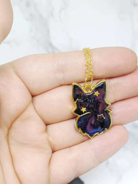 Galaxy Space Fox Pendant Necklace 5 (Galaxy Foxes Collection)