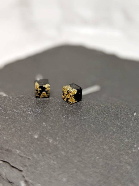 Small Gold Leaf Stud Earrings (Opulence Collection)