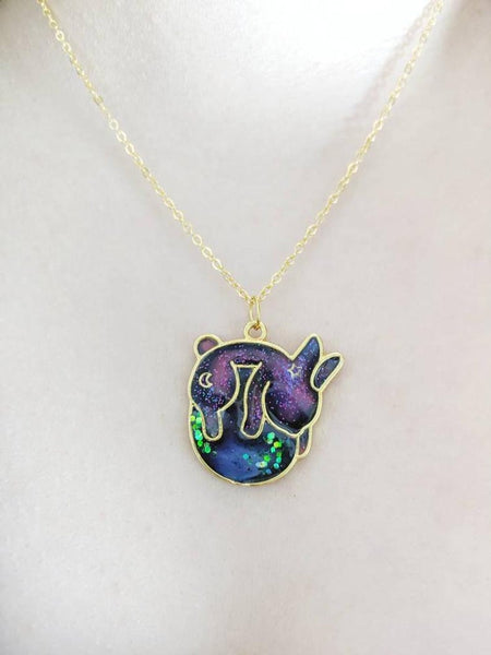 Galaxy Bunny Pendant Necklace 3 (Galaxy Rabbits Collection)