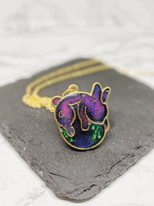 Galaxy Bunny Pendant Necklace 3 (Galaxy Rabbits Collection)