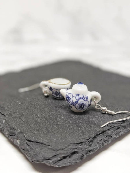 Mismatch Teapot Cup Earrings (Baked Goods Collection)