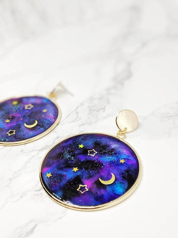 Galaxy Hoop Earrings (Galaxy Sparkle Collection)