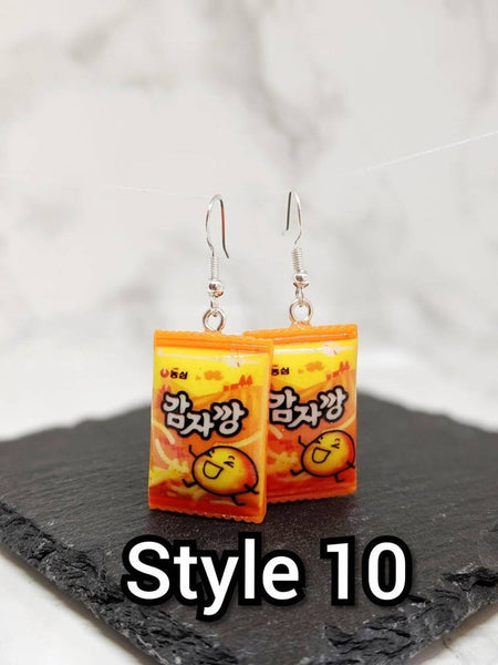 Mismatch Ramen Noodle Packet Earrings (Taste of Asia Collection)