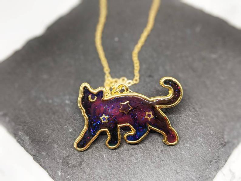Galaxy Space Cat Pendant Necklace 20 (Galaxy Cats Collection)