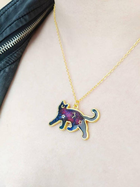 Galaxy Space Cat Pendant Necklace 20 (Galaxy Cats Collection)