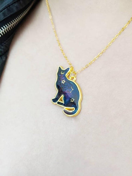 Galaxy Space Cat Pendant Necklace 17 (Galaxy Cats Collection)