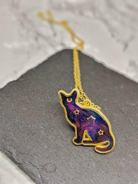 Galaxy Space Cat Pendant Necklace 17 (Galaxy Cats Collection)