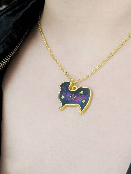 Corgi Galaxy Pendant Necklace (Galaxy Dogs Collection)