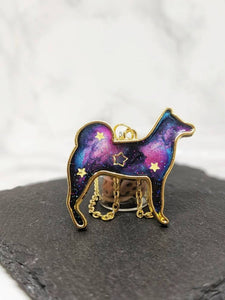 Shiba/Akita Inu Galaxy Dog Pendant Necklace 2 (Galaxy Dogs Collection)