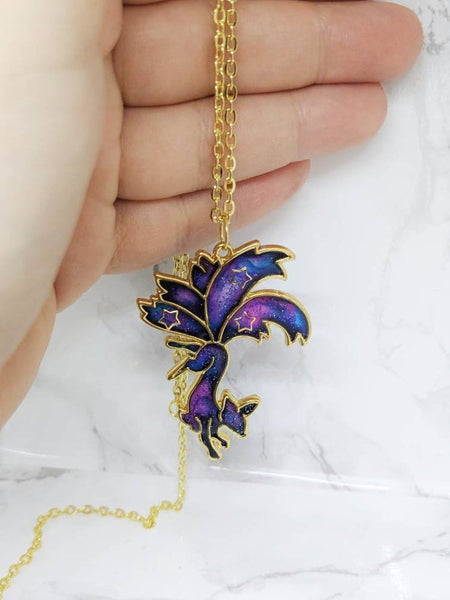 Galaxy Space Fox Pendant Necklace 9 (Galaxy Foxes Collection)