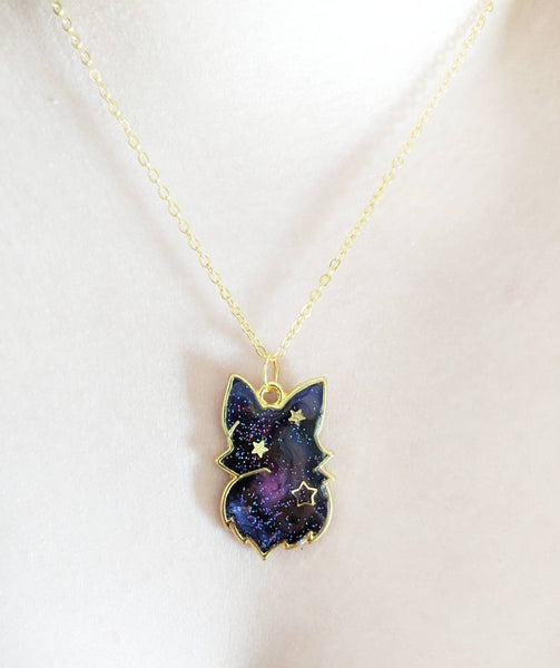 Galaxy Space Fox Pendant Necklace 5 (Galaxy Foxes Collection)