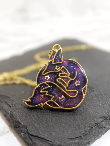 Galaxy Space Fox Pendant Necklace 13 (Galaxy Foxes Collection)