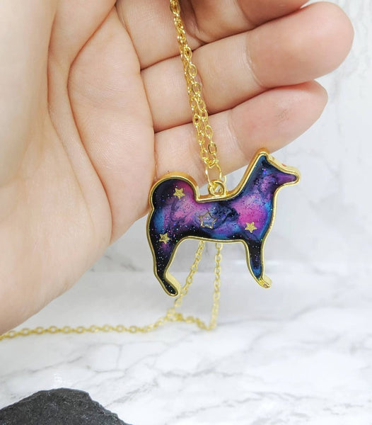 Shiba/Akita Inu Galaxy Dog Pendant Necklace 2 (Galaxy Dogs Collection)