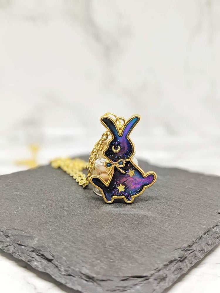 Galaxy Bunny Pendant Necklace 4 (Galaxy Rabbits Collection)
