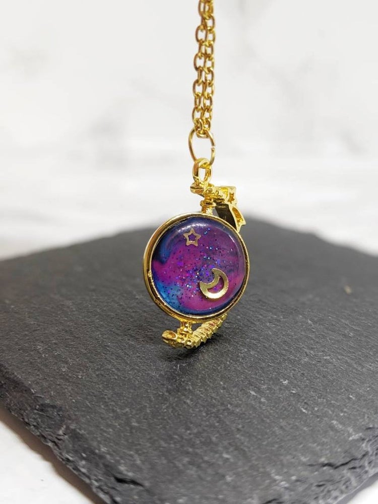 Galaxy Globe Spinner Pendant Necklace (Spinner Collection)