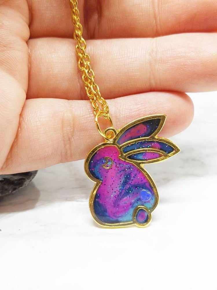 Galaxy Bunny Pendant Necklace (Galaxy Rabbits Collection)