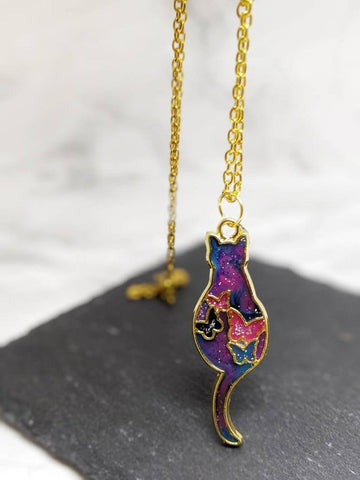 Galaxy Space Cat Pendant Necklace 4 (Galaxy Cats Collection)