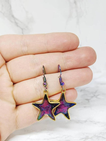 Galaxy Star Earrings (Halloween Collection)