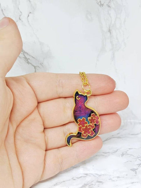 Galaxy Space Cat Pendant Necklace 2 (Galaxy Cats Collection)