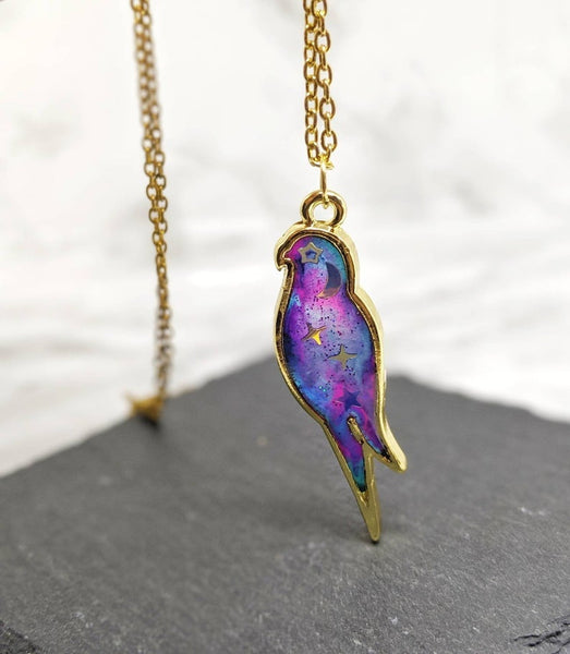 Galaxy Bird Pendant Necklace (Galaxy Animals Collection)