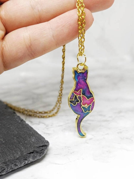 Galaxy Space Cat Pendant Necklace 4 (Galaxy Cats Collection)