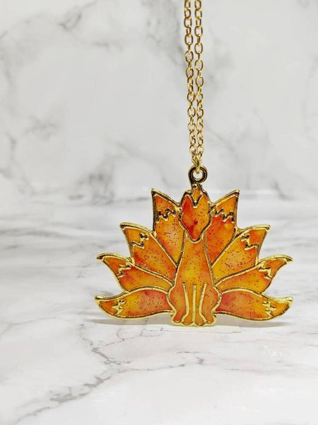 Fire Fox Pendant Necklace 2 (Fire Foxes Collection)
