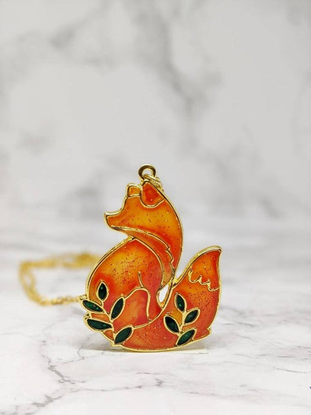 Fire Fox Pendant Necklace 6 (Fire Foxes Collection)
