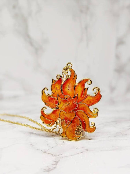 Fire Fox Pendant Necklace 11 (Fire Foxes Collection)