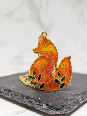 Fire Fox Pendant Necklace 6 (Fire Foxes Collection)