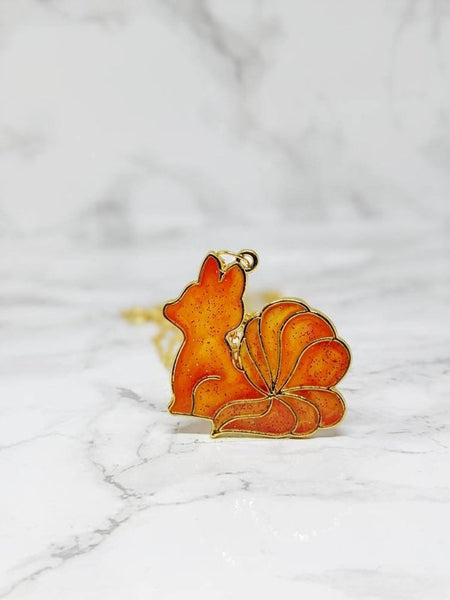 Fire Fox Pendant Necklace 4 (Fire Foxes Collection)