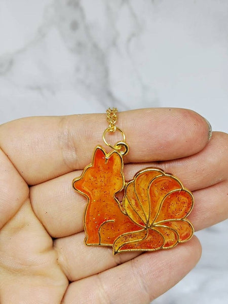 Fire Fox Pendant Necklace 4 (Fire Foxes Collection)