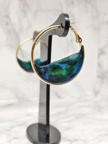Northern Lights Hoop Earrings (Galaxy Sparkle Collection)