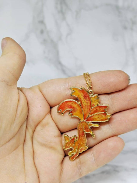 Fire Fox Pendant Necklace (Fire Foxes Collection)