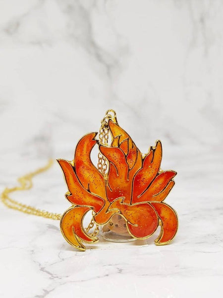 Fire Fox Pendant Necklace 3 (Fire Foxes Collection)