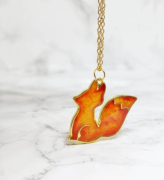 Fire Fox Pendant Necklace 8 (Fire Foxes Collection)