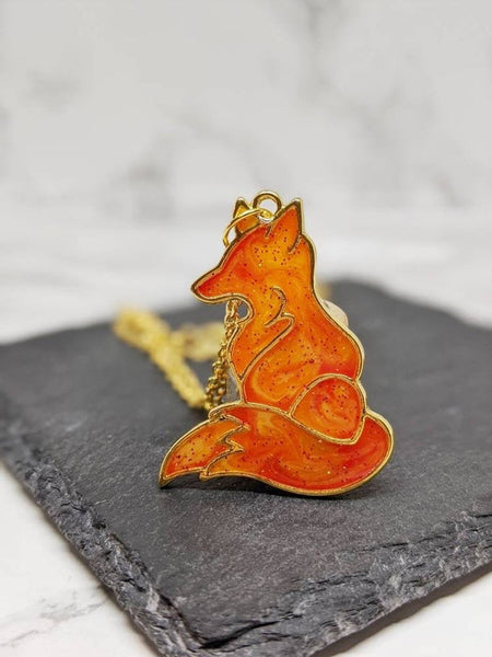 Fire Fox Pendant Necklace 12 (Fire Foxes Collection)