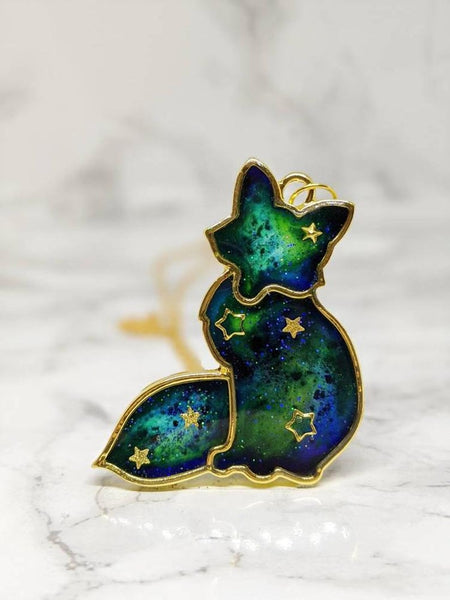 Aurora Borealis Fox Necklace (Northern Lights Foxes Collection)