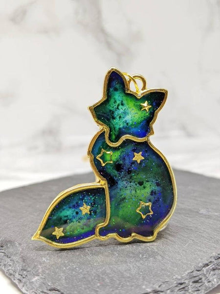 Aurora Borealis Fox Necklace (Northern Lights Foxes Collection)